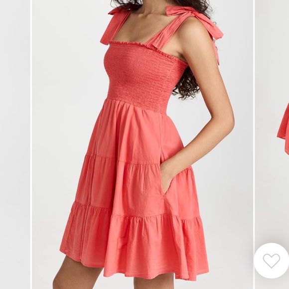 Xirena Cotton Tie Shoulder Lori Dress “Pop” XS - Picture 1 of 16